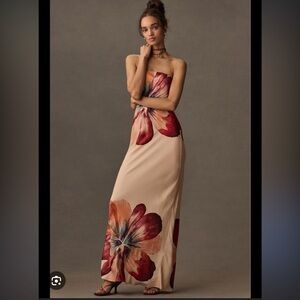 FLEUR SATIN MAXI DRESS NWT